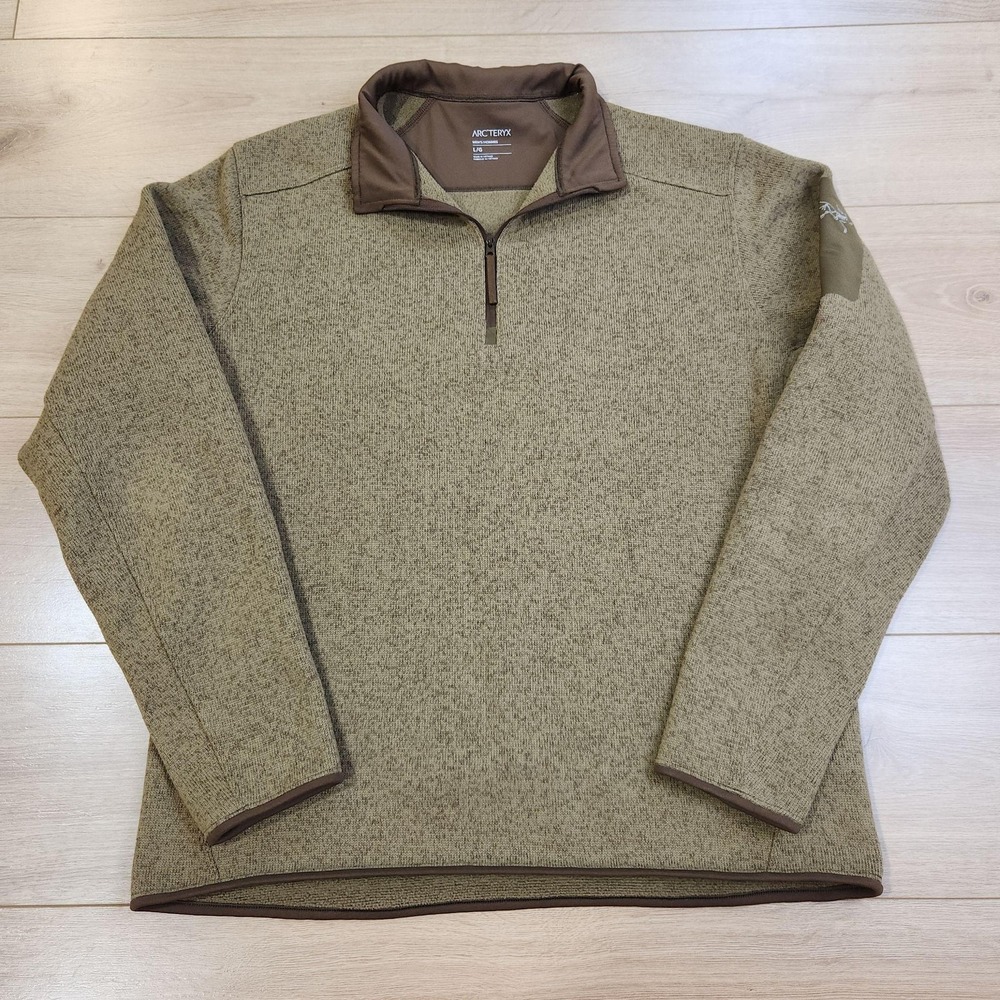 Arc'teryx Covert 1/2 Zip Sweater Mens Large Green Fleece Pullover Hiking